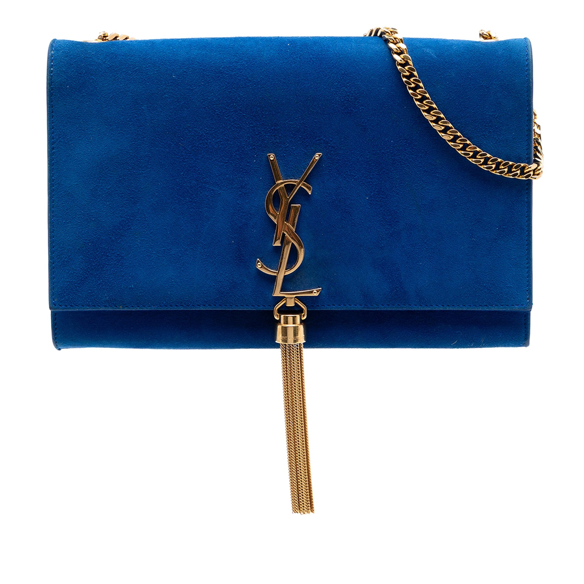 Saint Laurent Medium Suede Monogram Kate Tassel Crossbody