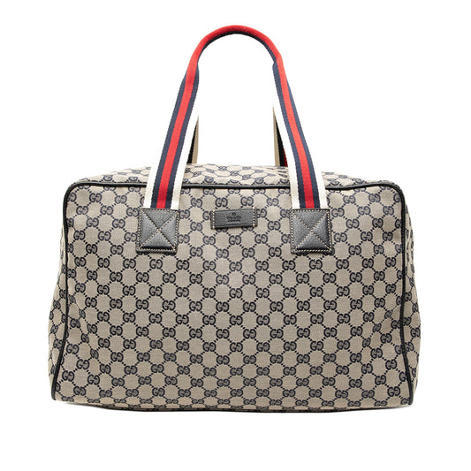 Gucci GG Canvas Web Travel Bag
