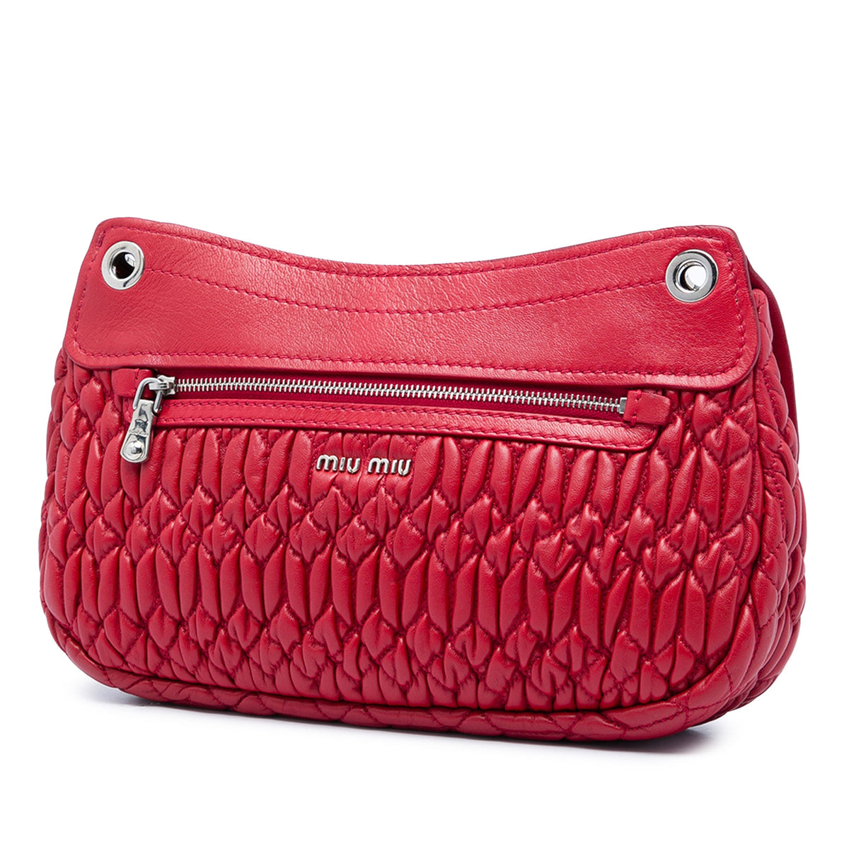 Miu Miu Matelasse Nappa Crystal Chain Crossbody