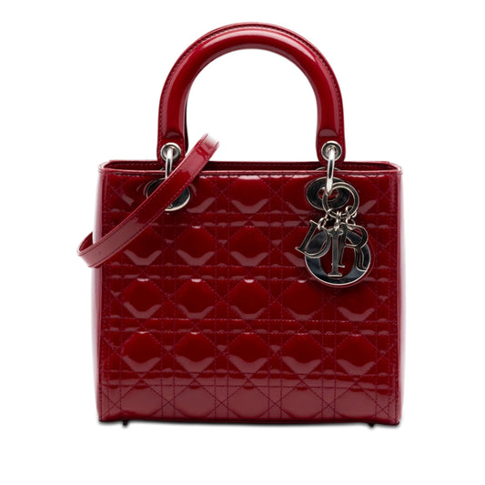 Dior Medium Patent Cannage Lady Dior