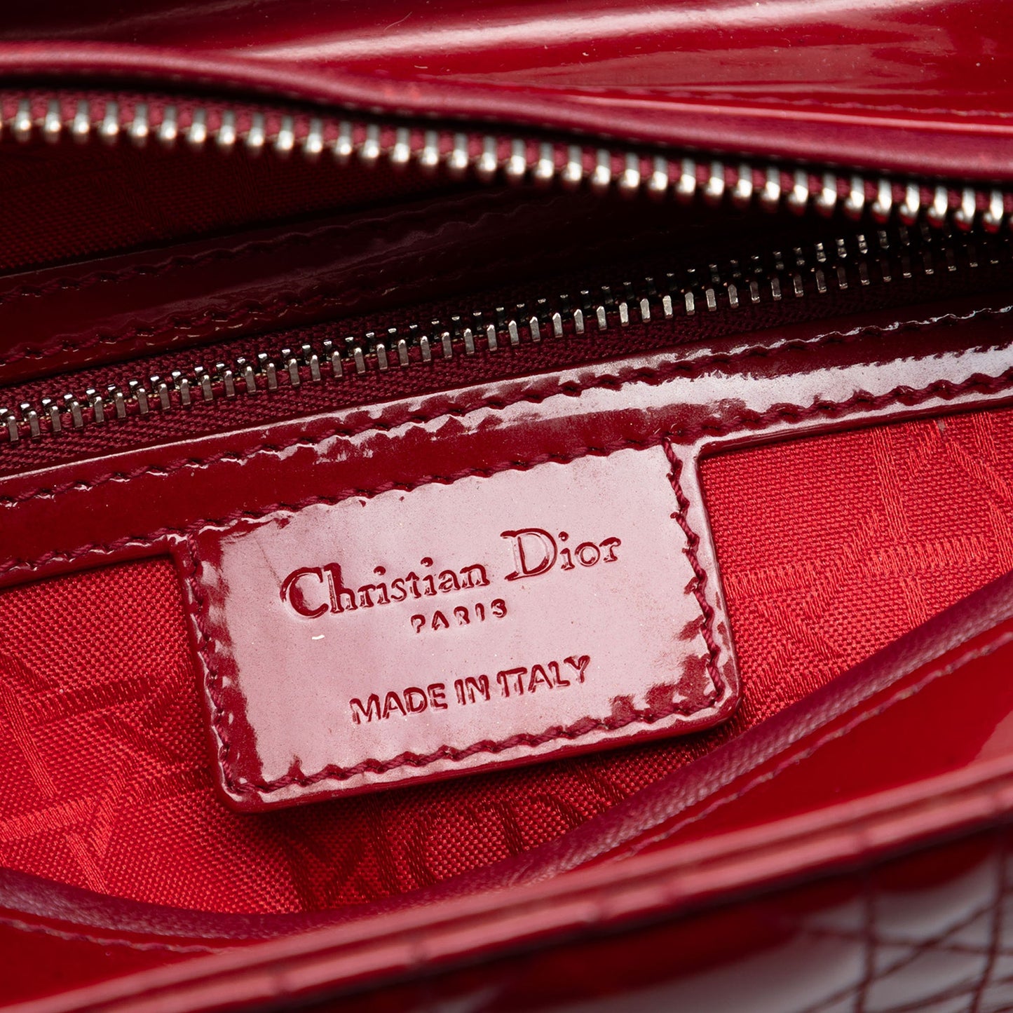 Dior Medium Patent Cannage Lady Dior