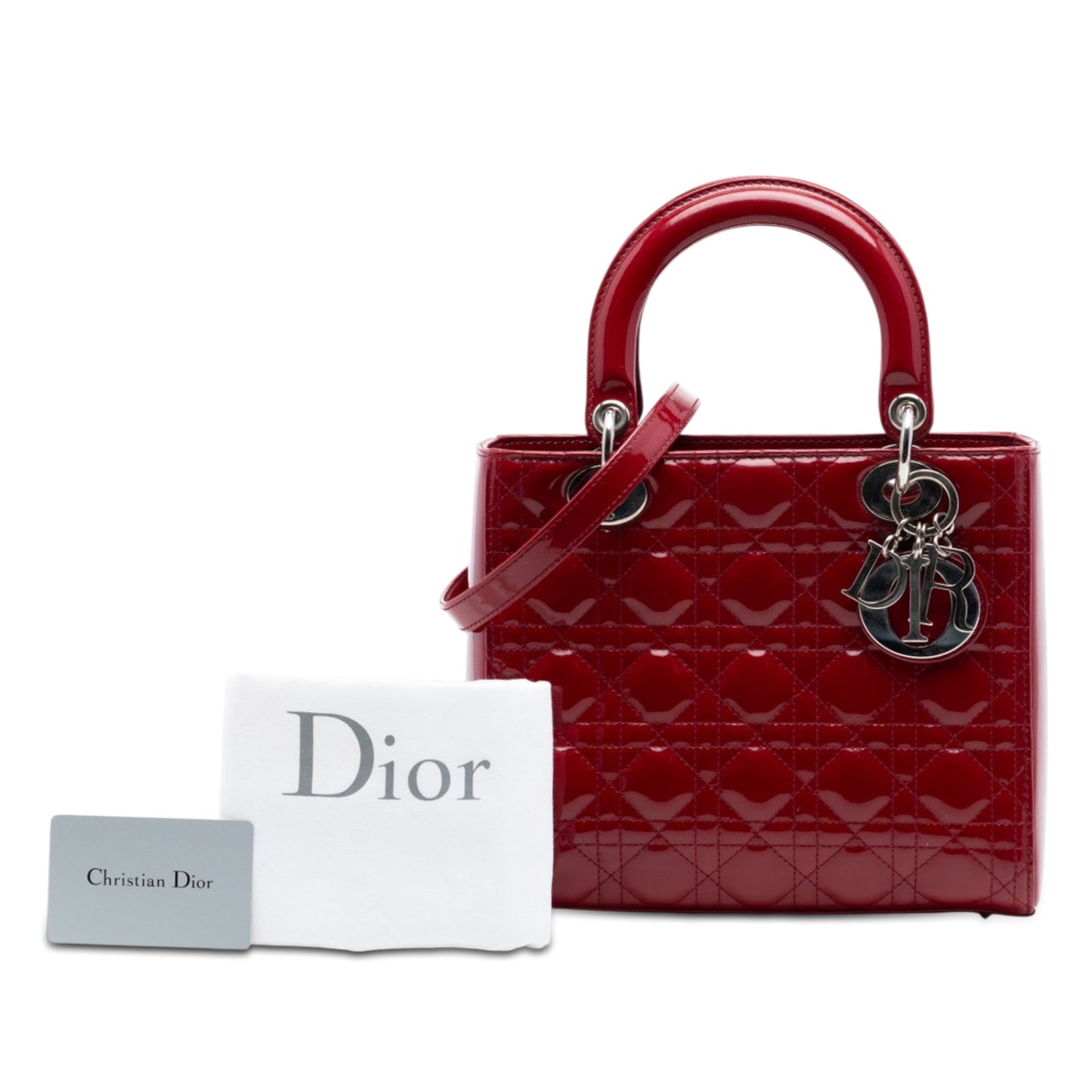 Dior Medium Patent Cannage Lady Dior