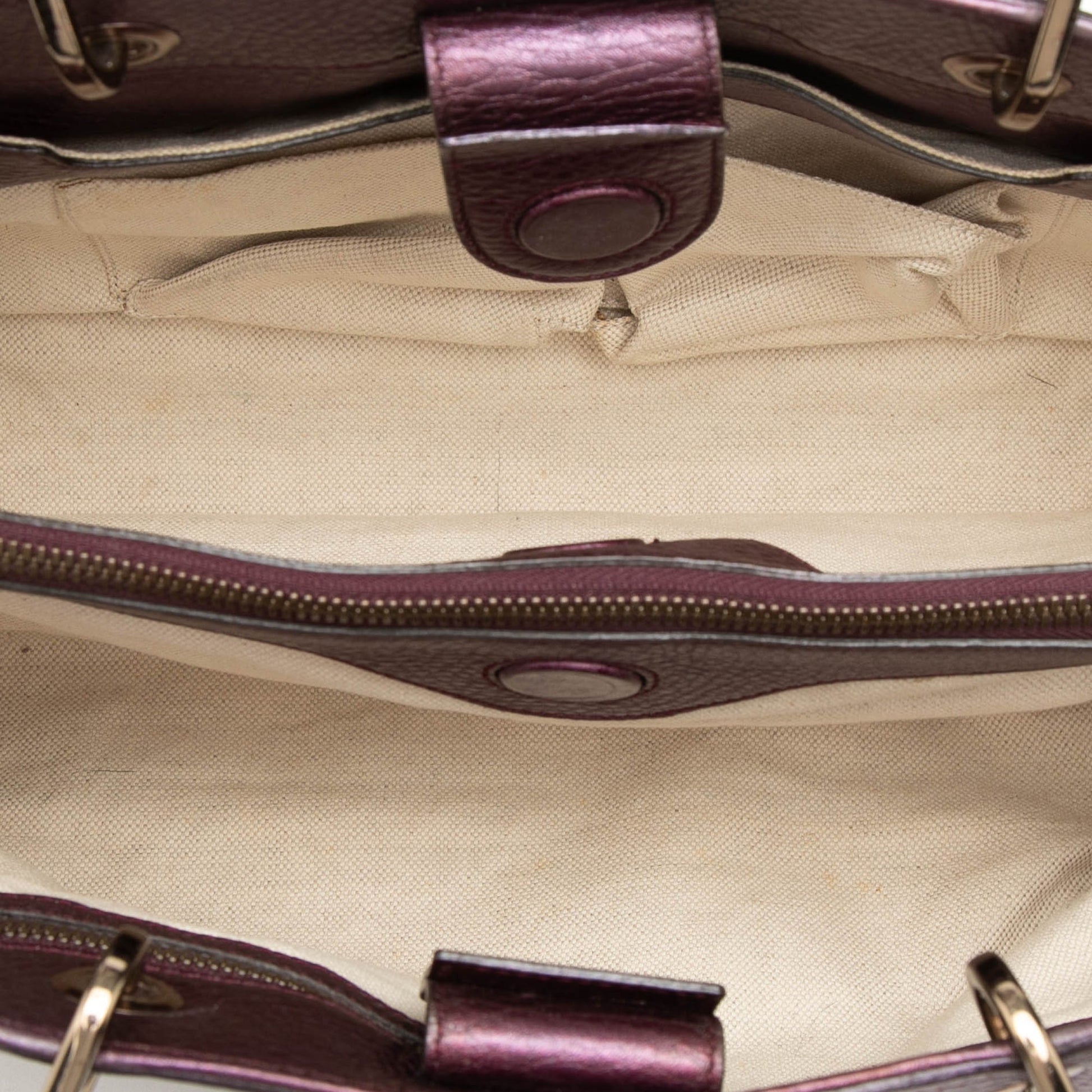 Gucci Medium Calfskin Bamboo Shopper Satchel