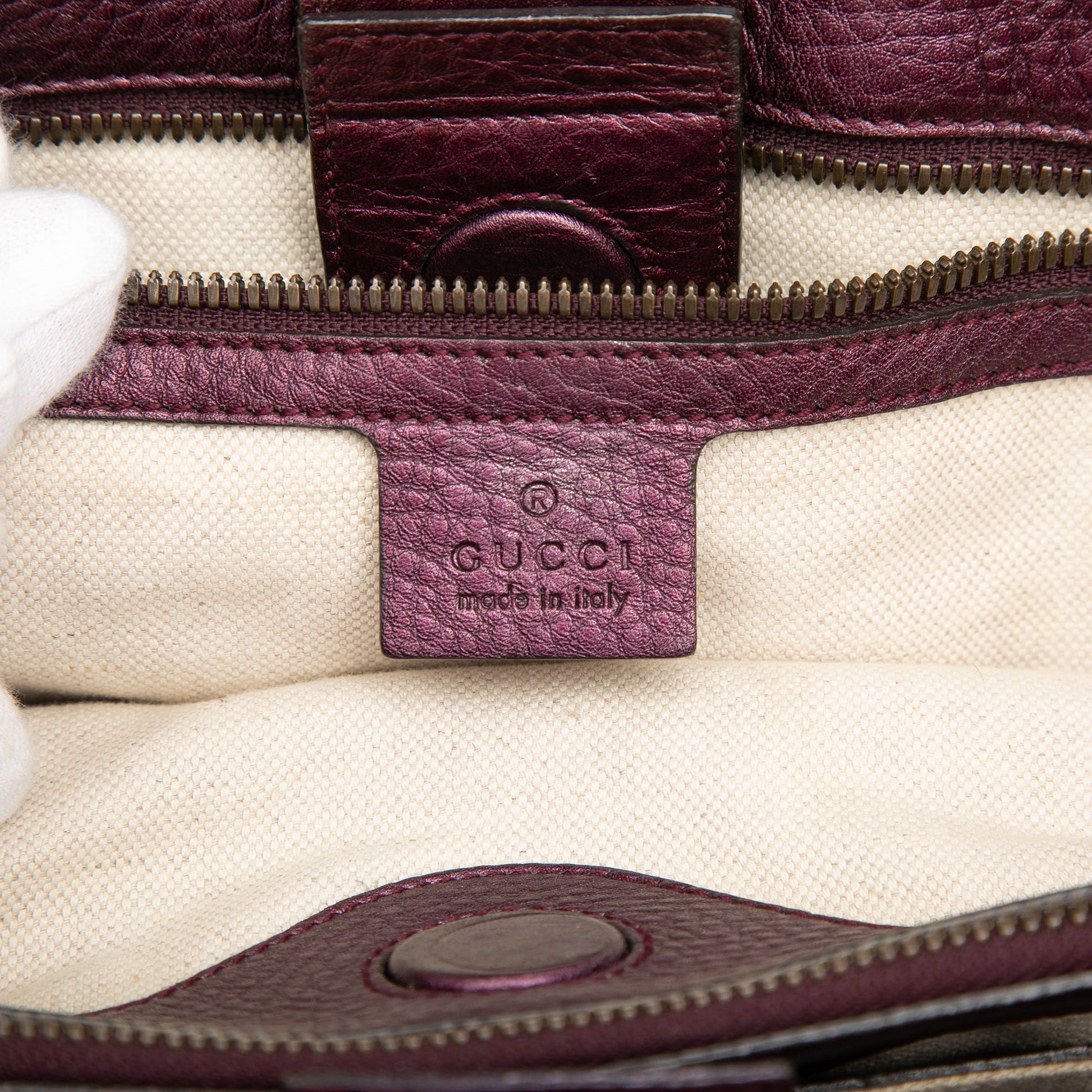 Gucci Medium Calfskin Bamboo Shopper Satchel