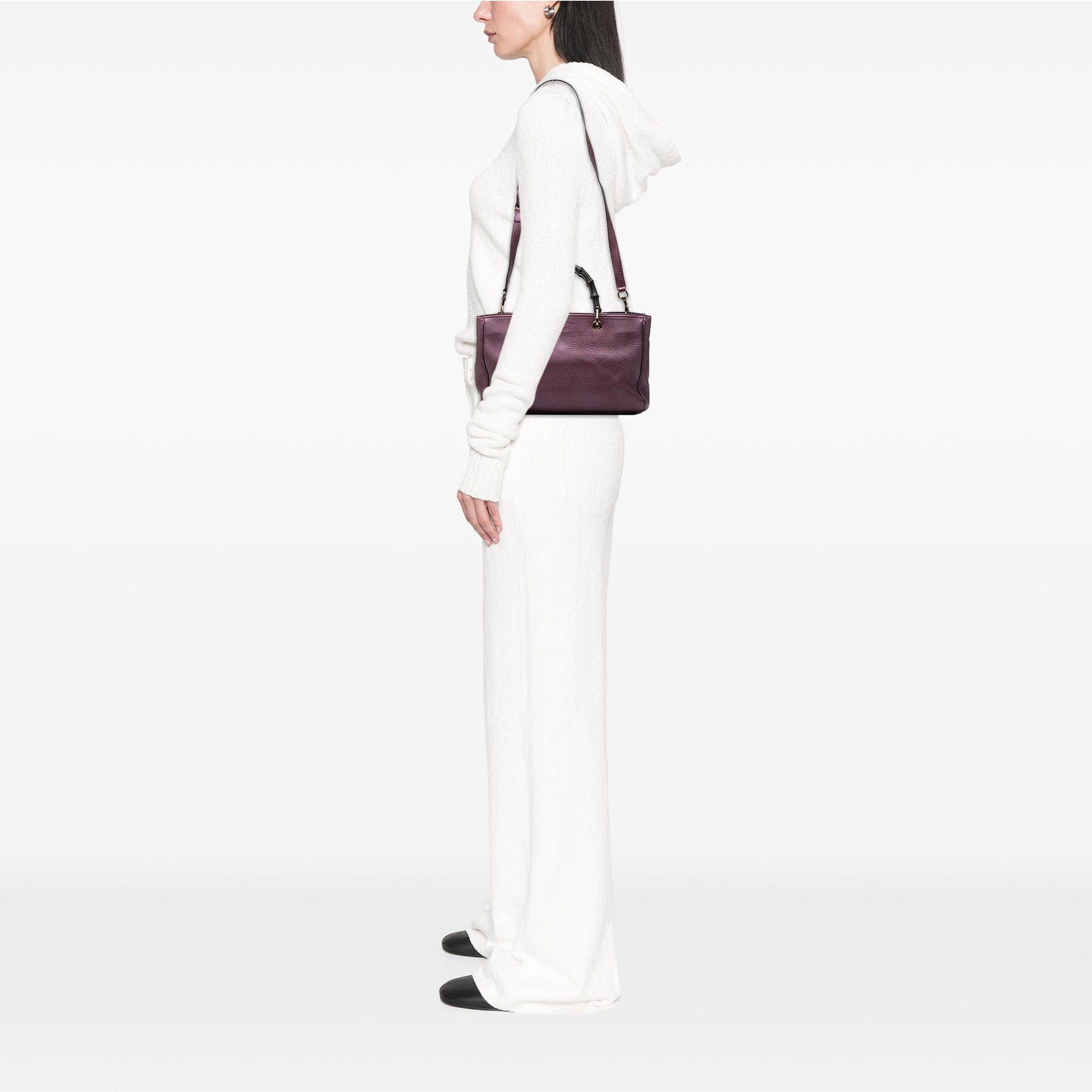 Gucci Medium Calfskin Bamboo Shopper Satchel