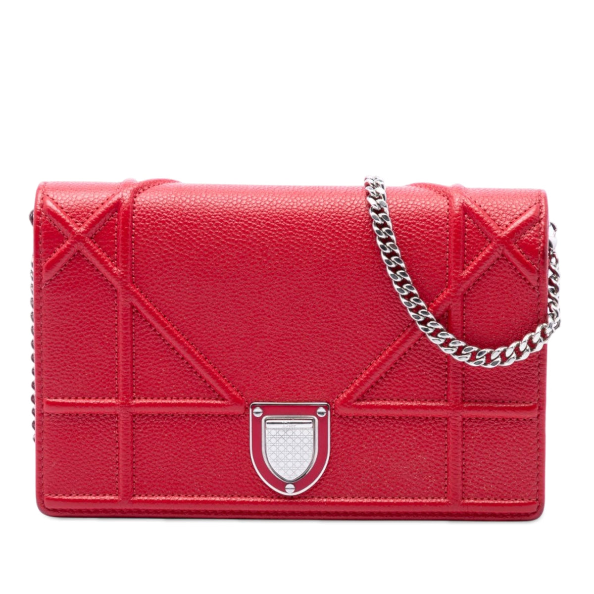 Dior Grained Calfskin Diorama Wallet on Chain