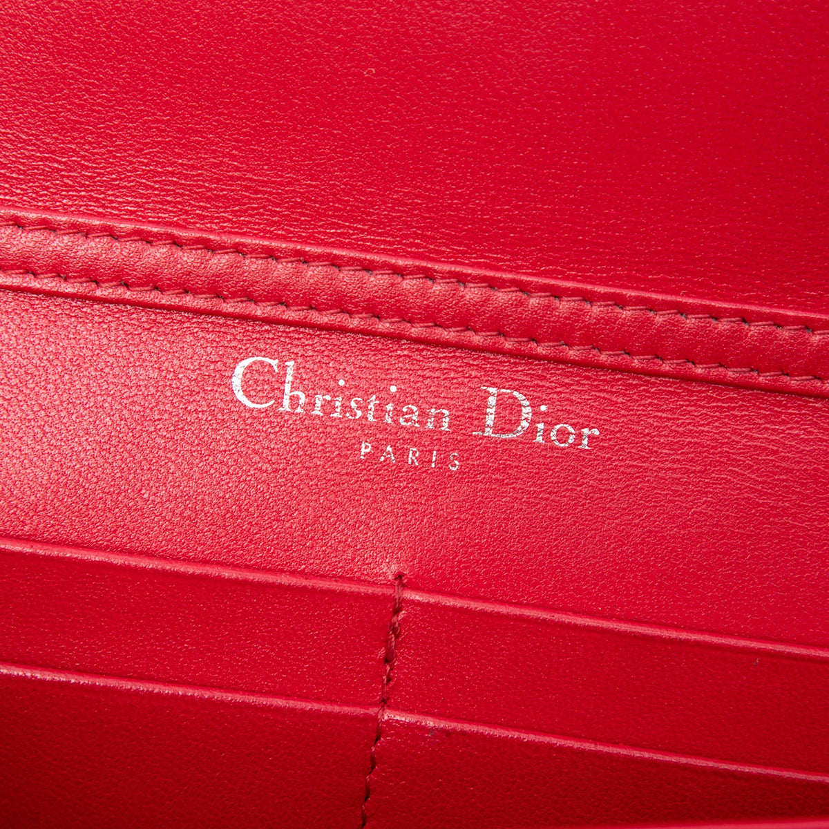 Dior Grained Calfskin Diorama Wallet on Chain