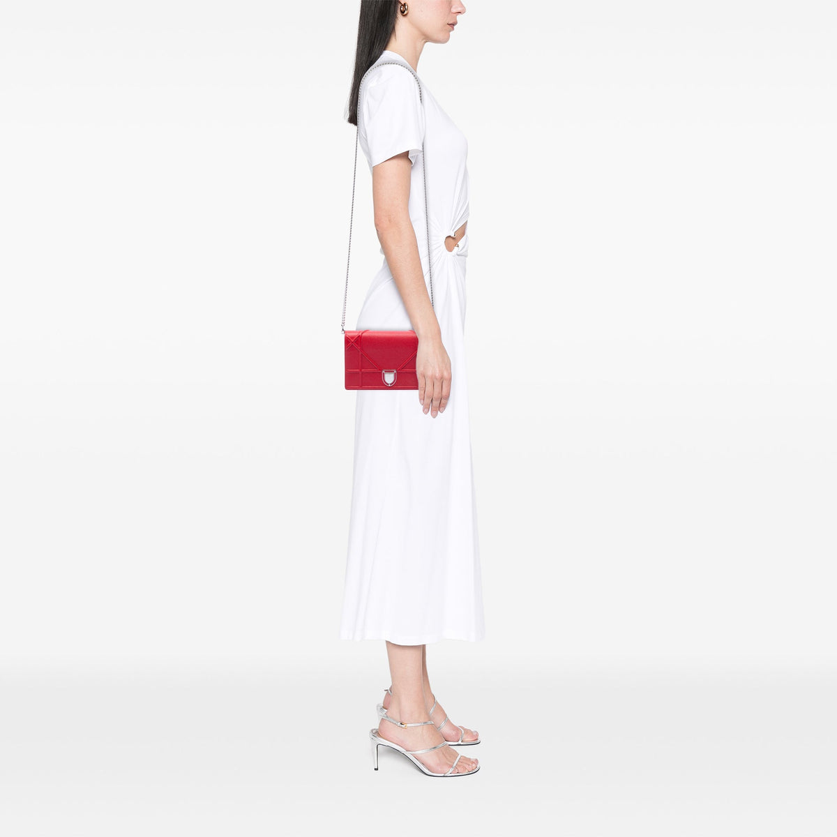 Dior Grained Calfskin Diorama Wallet on Chain