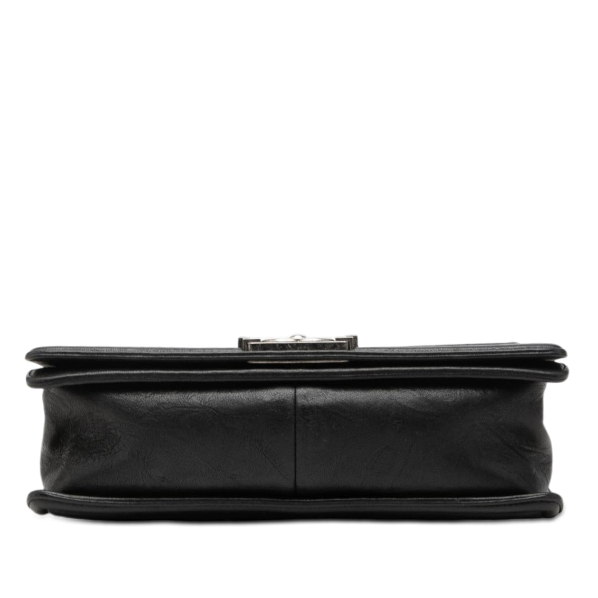 Chanel Old Medium Quilted Crumpled Calfskin Studded Boy Flap