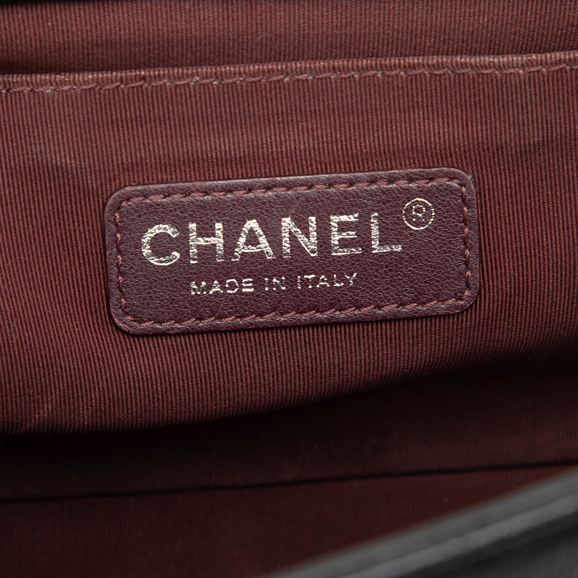 Chanel Old Medium Quilted Crumpled Calfskin Studded Boy Flap