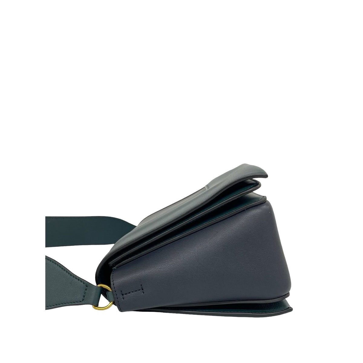Celine Medium Shiny Smooth Calfskin Frame Shoulder Bag — Green