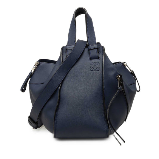 LOEWE Small Soft Grained Calfskin Hammock Bag — Blue
