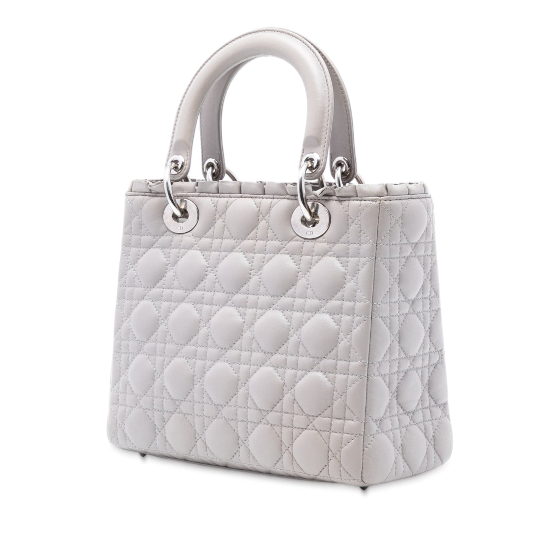 Dior Medium Lambskin Cannage Ruffle Lady Dior