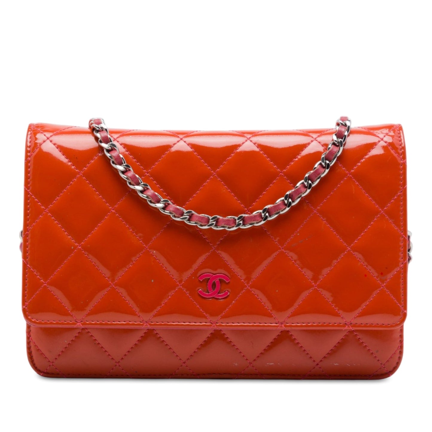 Chanel CC Quilted Patent Incognito Wallet On Chain