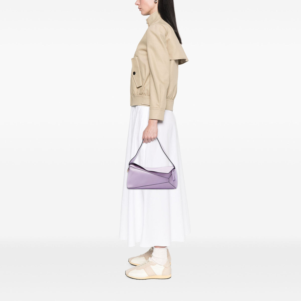 LOEWE Calfskin Puzzle Hobo — Purple