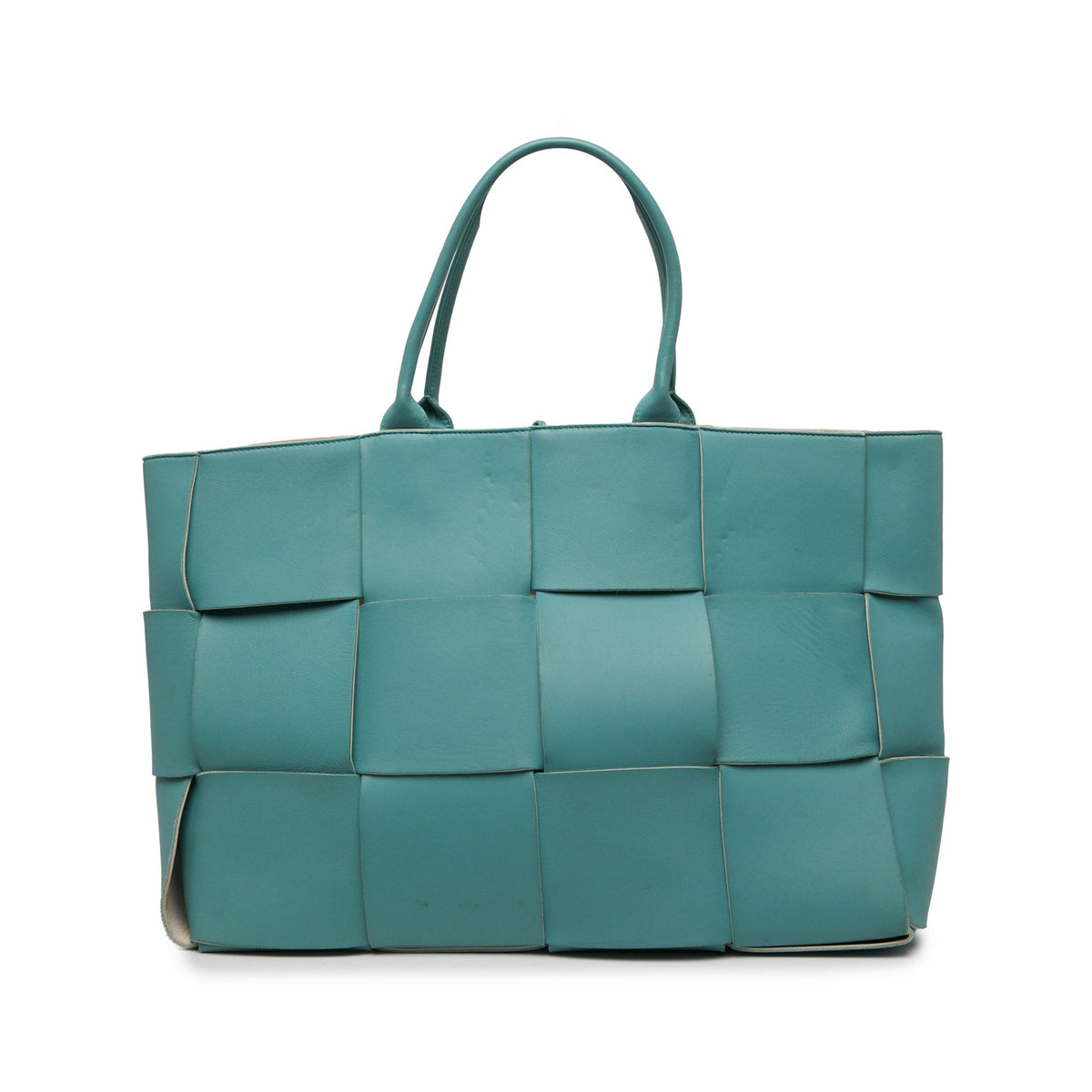 Bottega Veneta Large Nappa Maxi Intrecciato Arco Tote — Blue