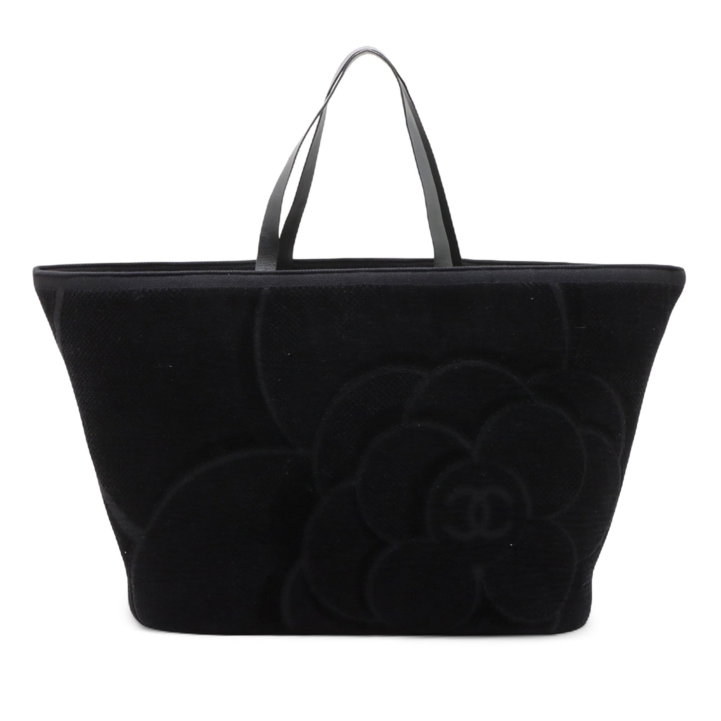 Chanel Terry Cloth Camellia Beach Tote