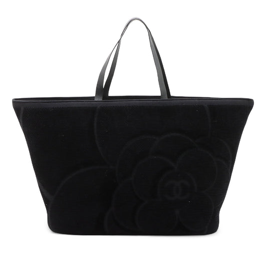 Chanel Terry Cloth Camellia Beach Tote