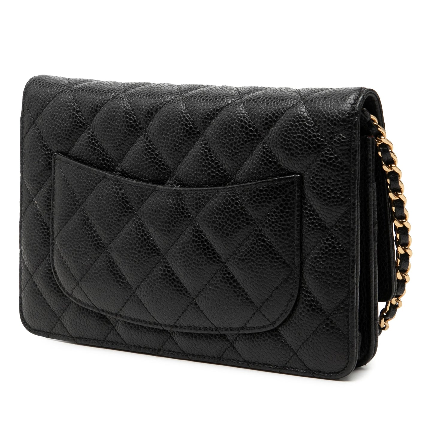 Chanel CC Quilted Caviar Wallet on Chain