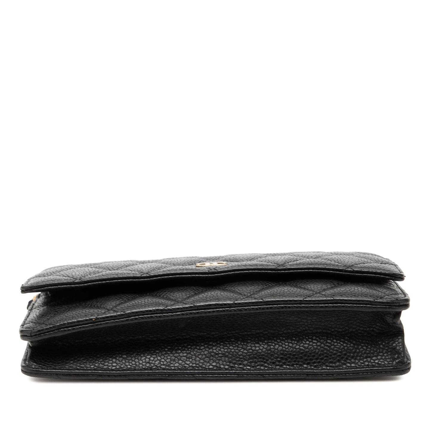 Chanel CC Quilted Caviar Wallet on Chain
