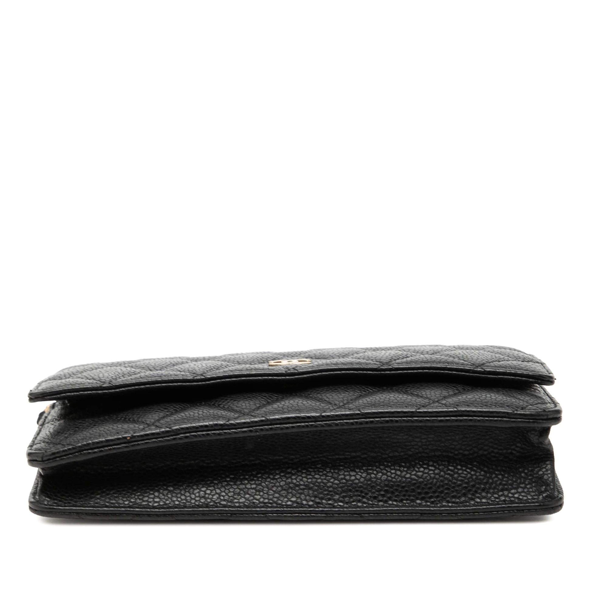 Chanel CC Quilted Caviar Wallet on Chain