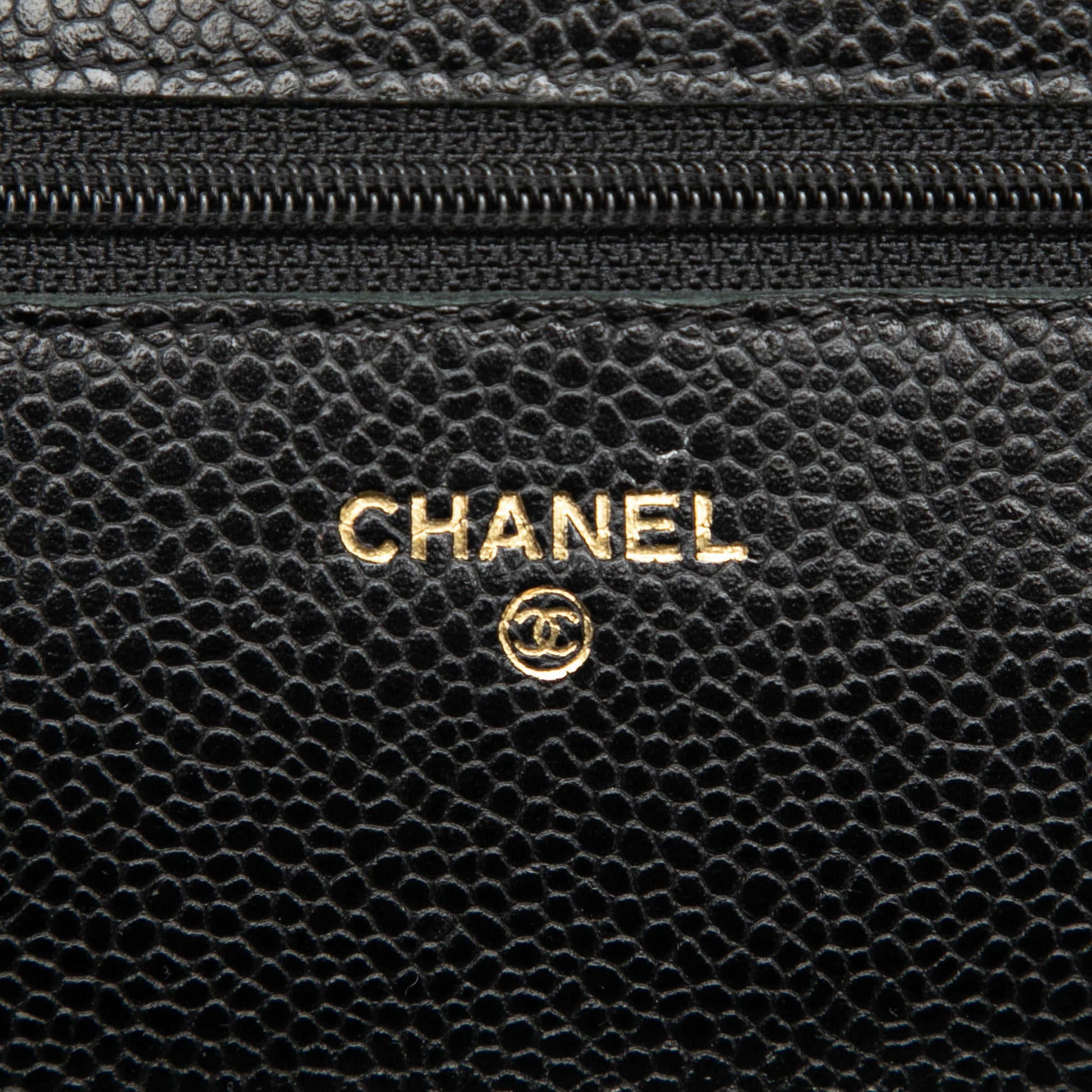 Chanel CC Quilted Caviar Wallet on Chain