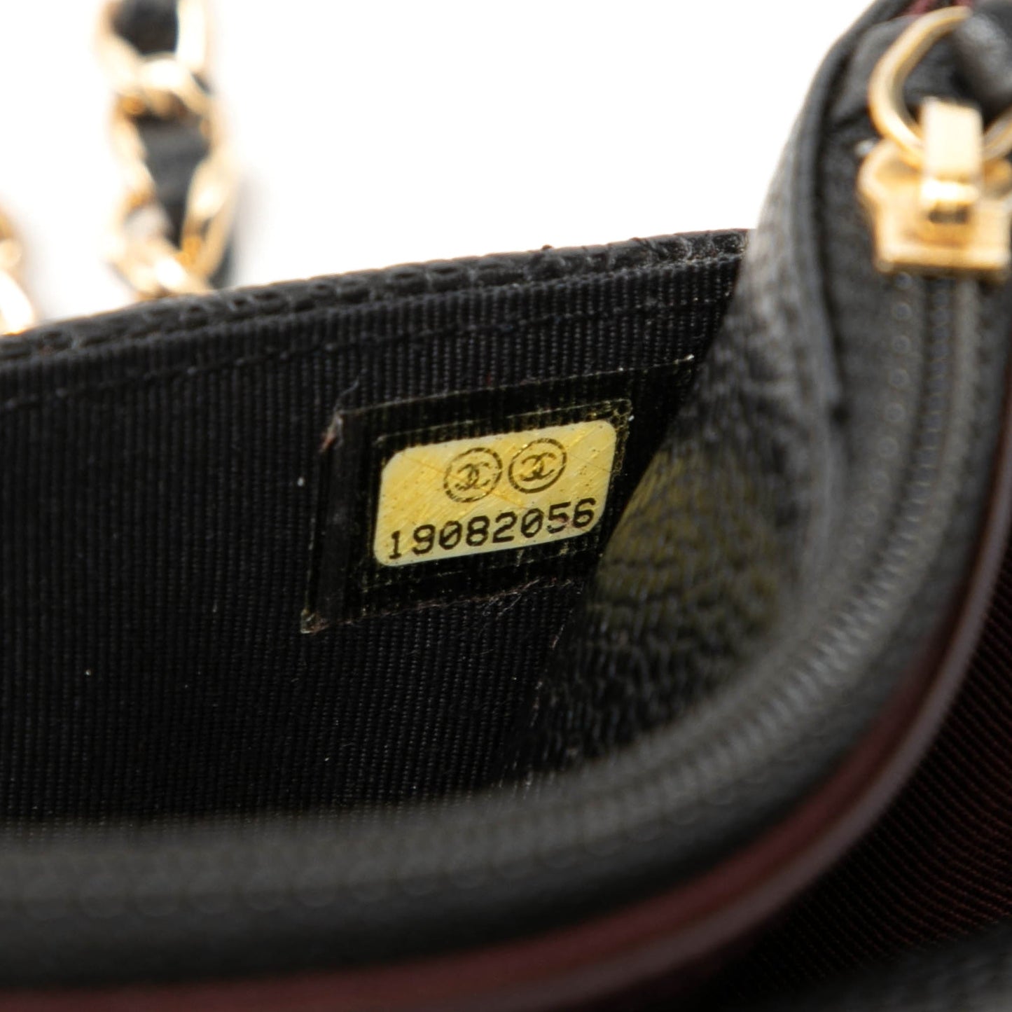 Chanel CC Quilted Caviar Wallet on Chain