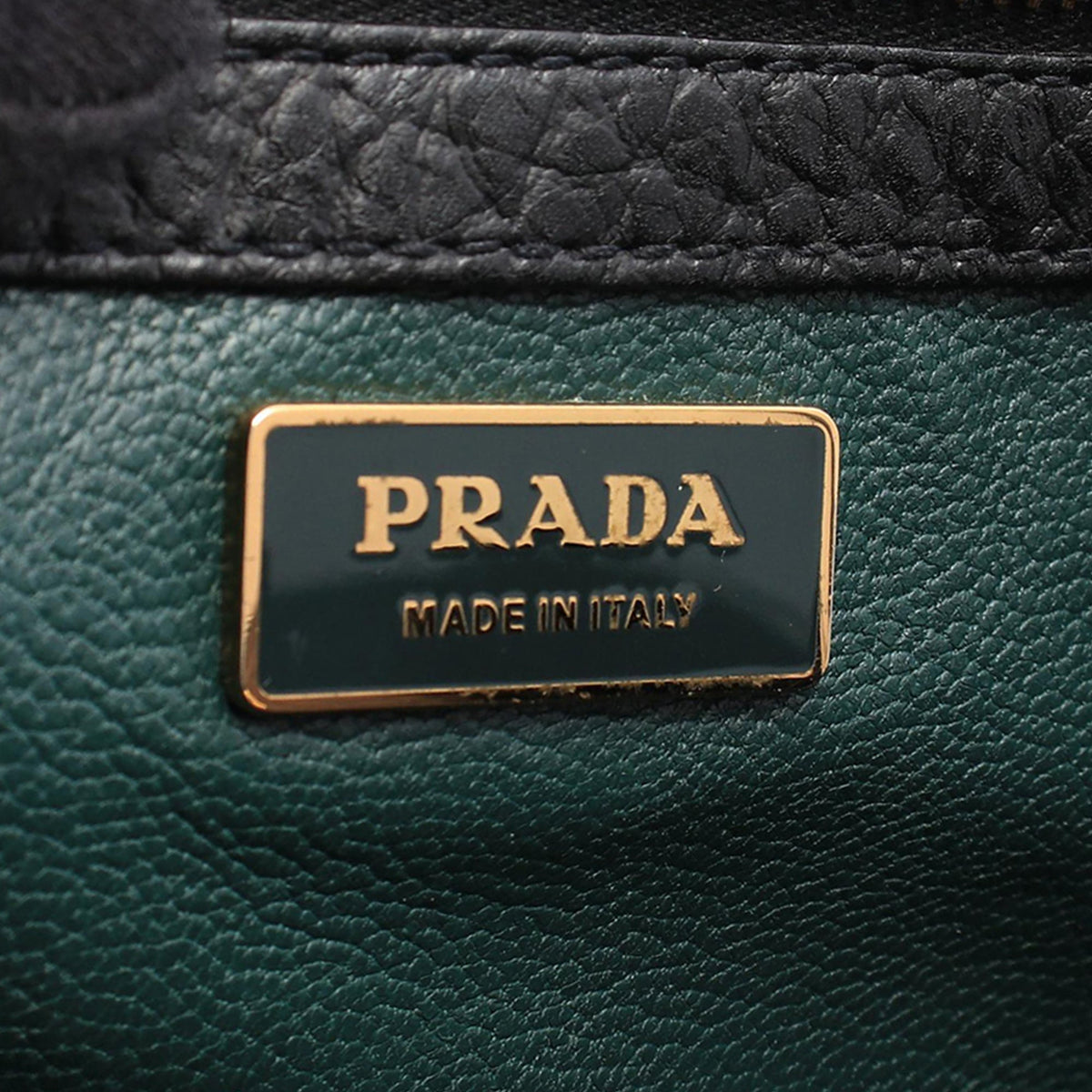 Prada Vitello Daino Shoulder Bag — Black