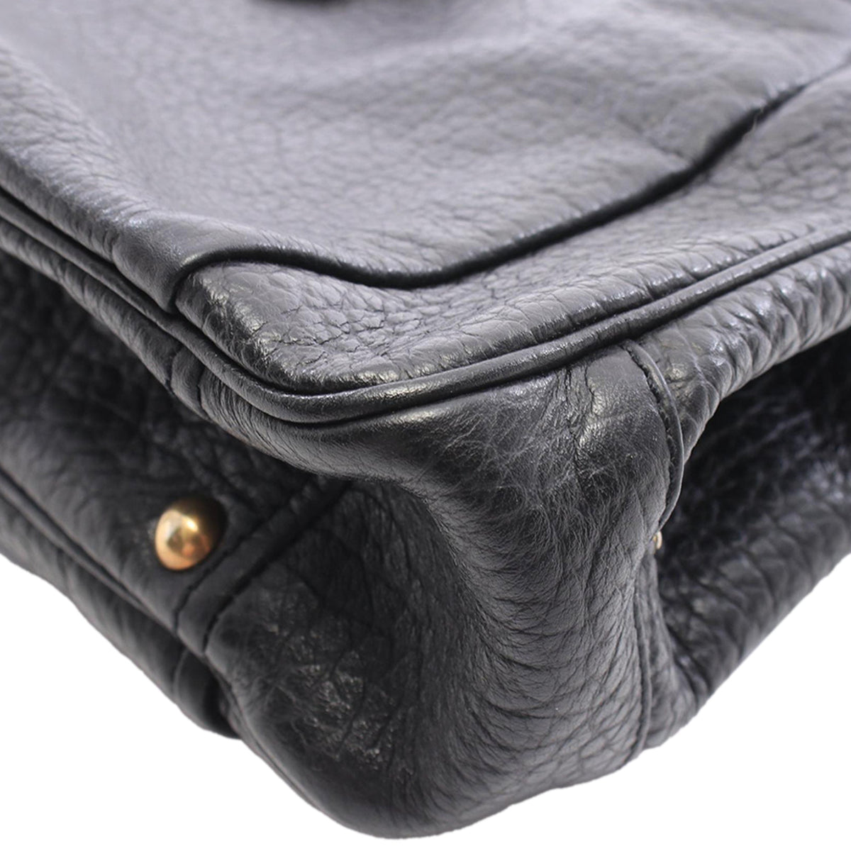 Prada Vitello Daino Shoulder Bag — Black
