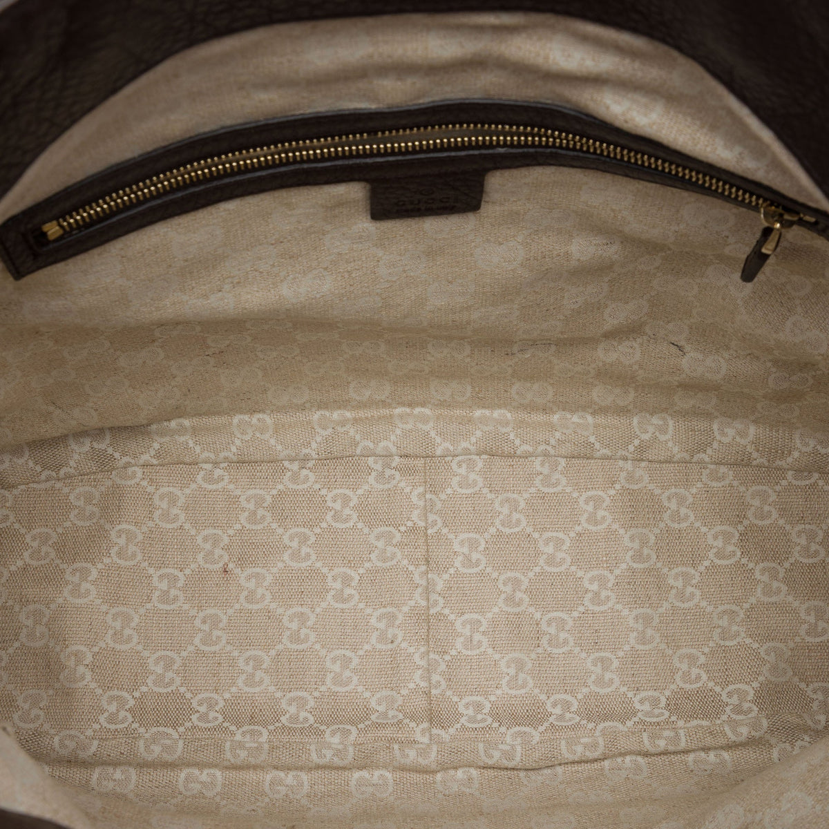 Gucci Calfskin Bamboo Diana Satchel — Brown