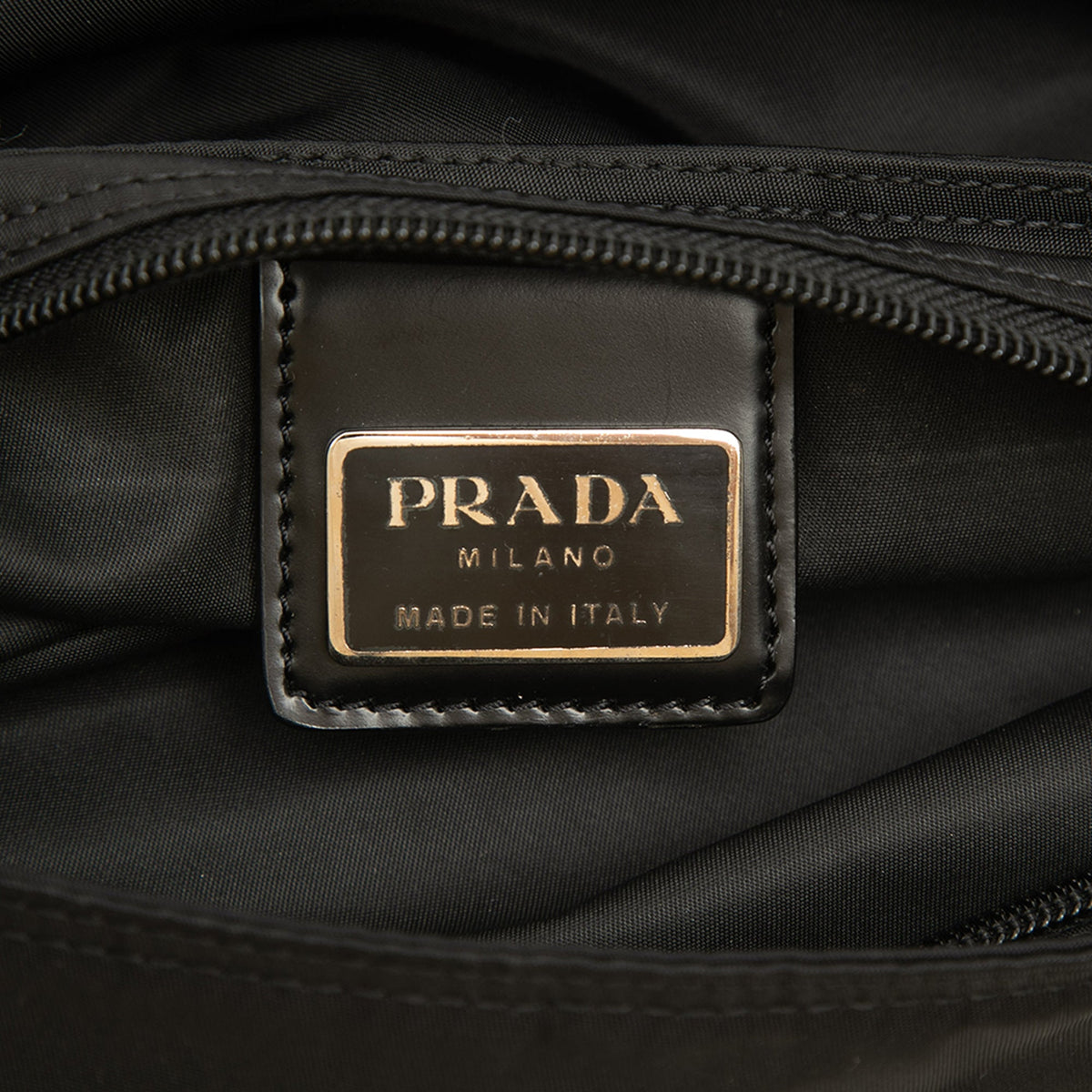 Prada Tessuto Zip Top Crossbody — Black
