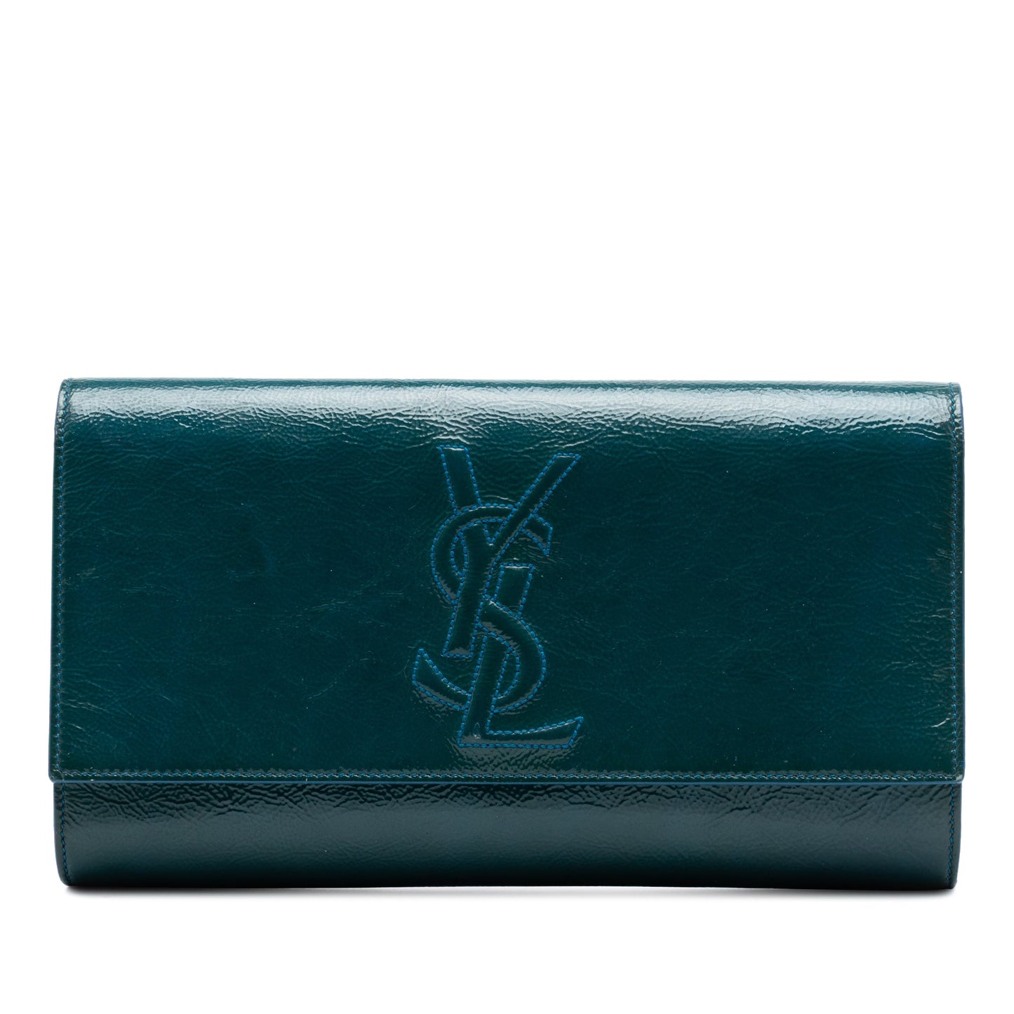 Saint Laurent Large Textured Patent Belle De Jour Clutch