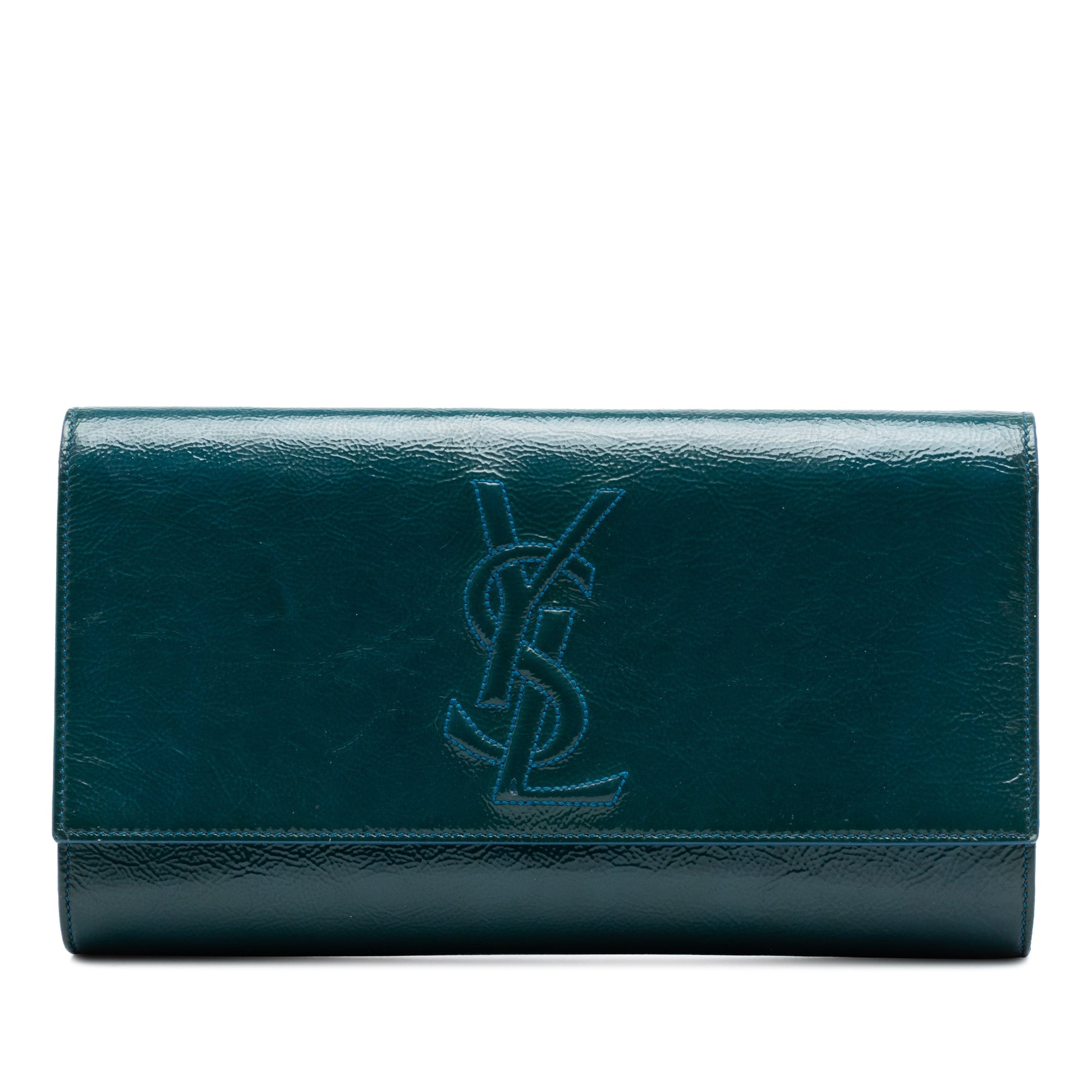 Saint Laurent Large Textured Patent Belle De Jour Clutch