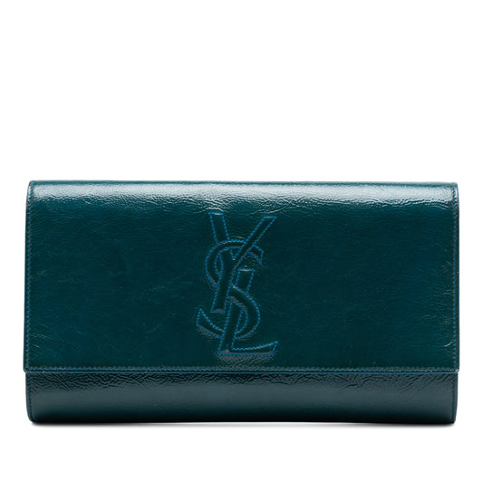 Saint Laurent Large Textured Patent Belle De Jour Clutch