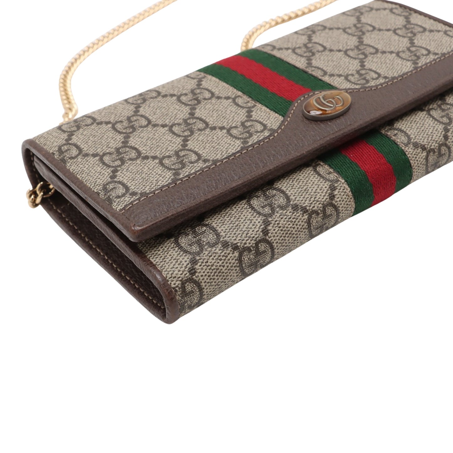Gucci GG Supreme Web Ophidia Wallet on Chain