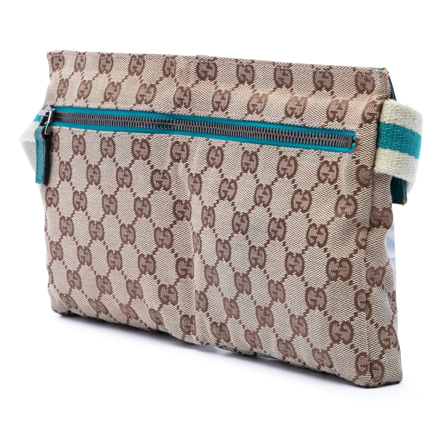 Gucci GG Canvas Web Double Pocket Belt Bag