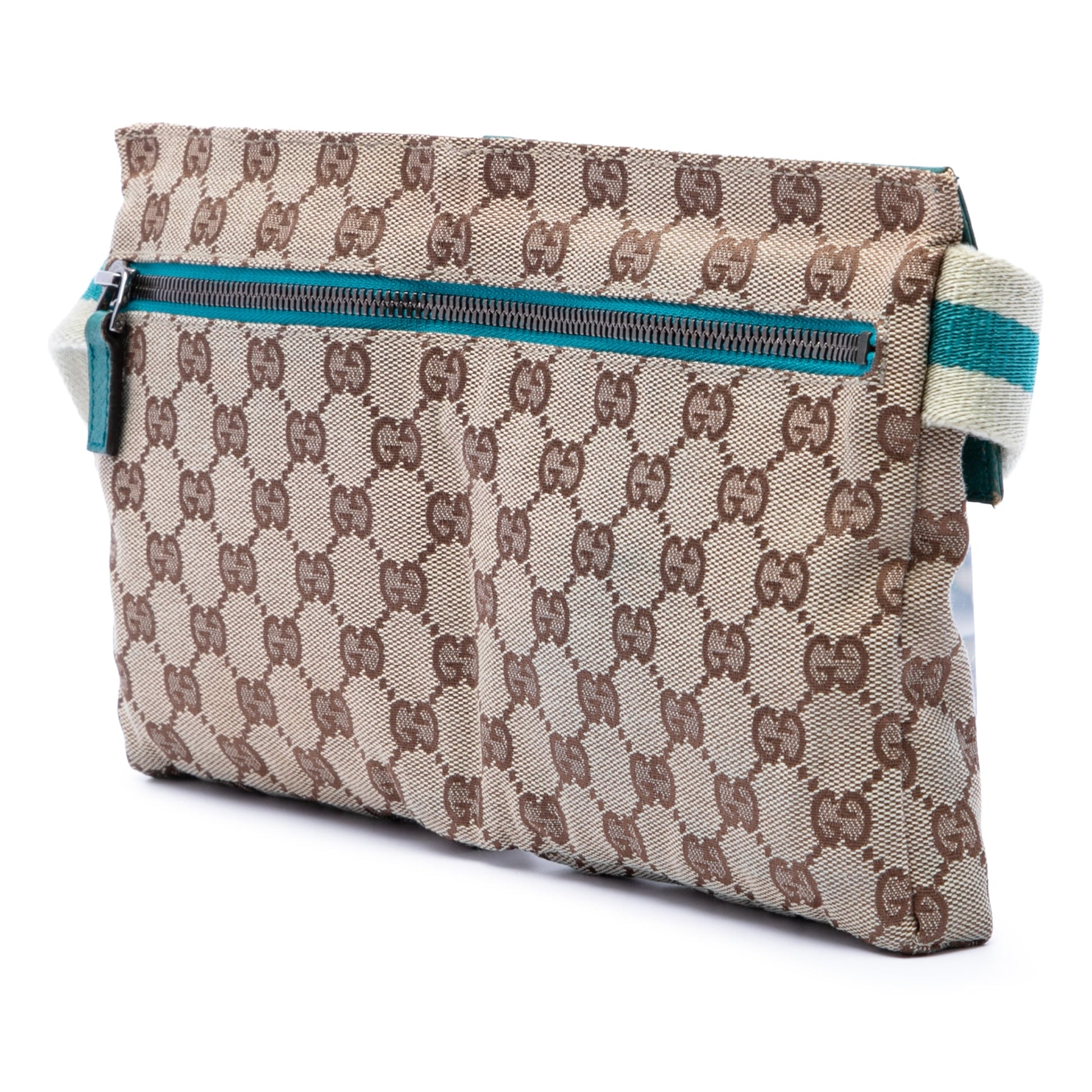 Gucci GG Canvas Web Double Pocket Belt Bag