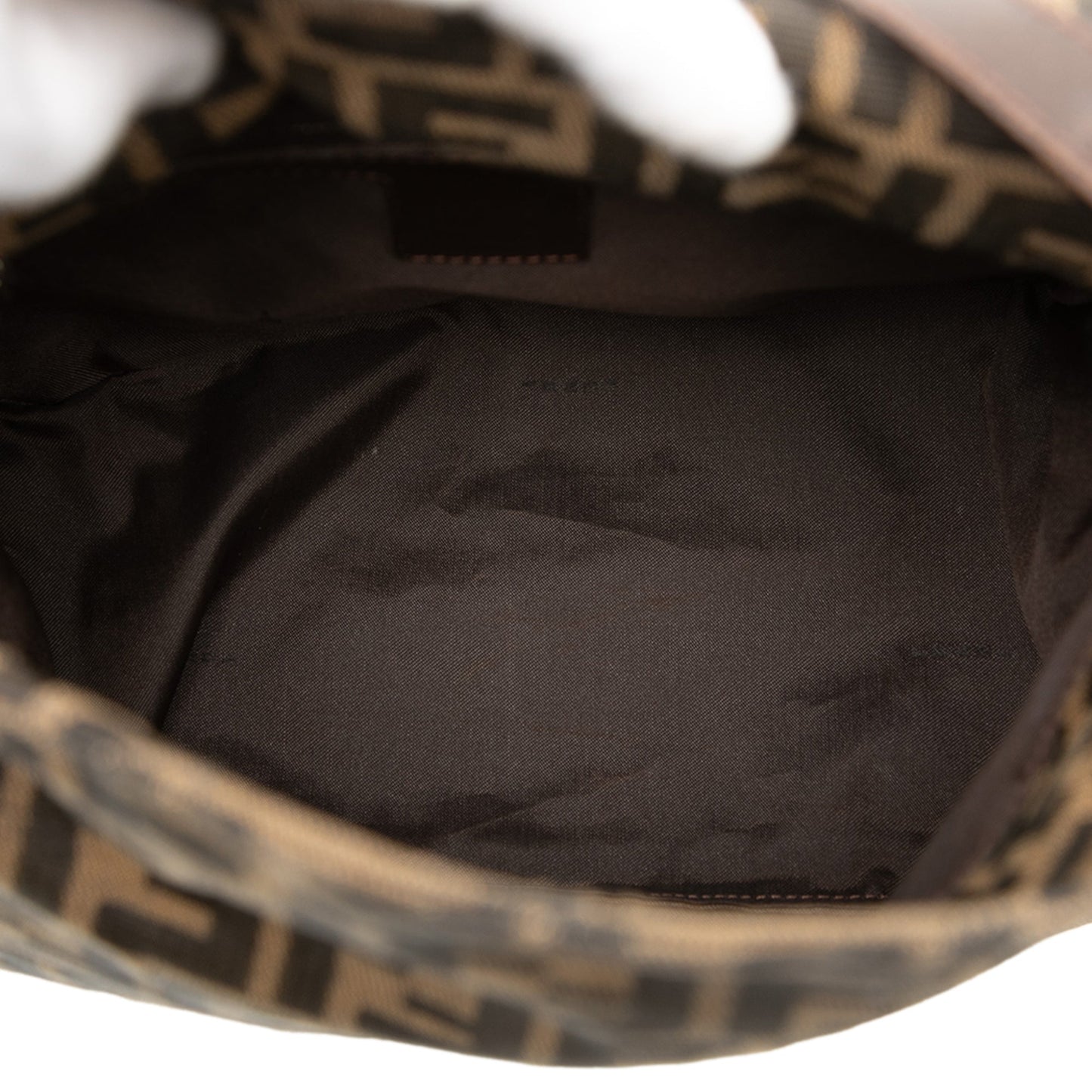 Fendi Zucca Canvas Double Flap Mamma
