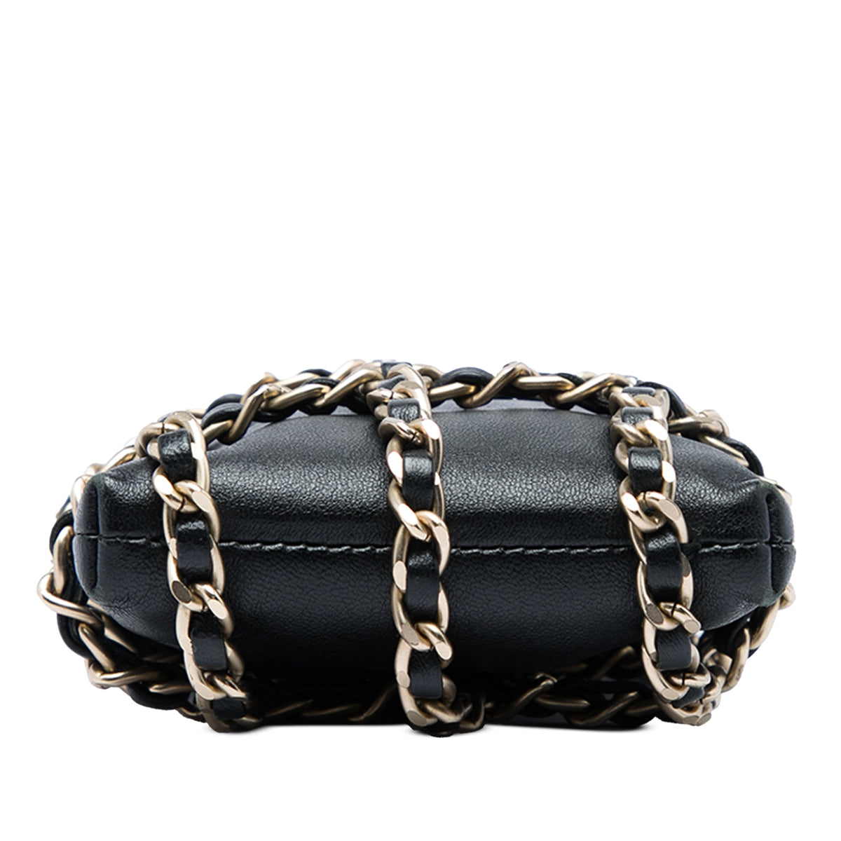 Chanel Lambskin Tech Me Out Clutch With Chain