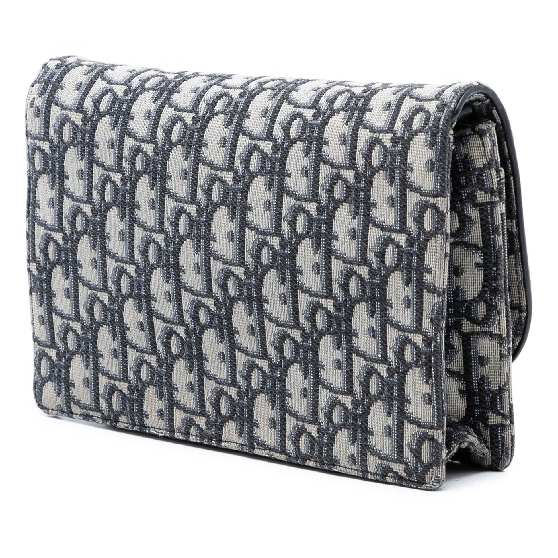 Oblique Canvas Saddle Pouch Wallet on Chain