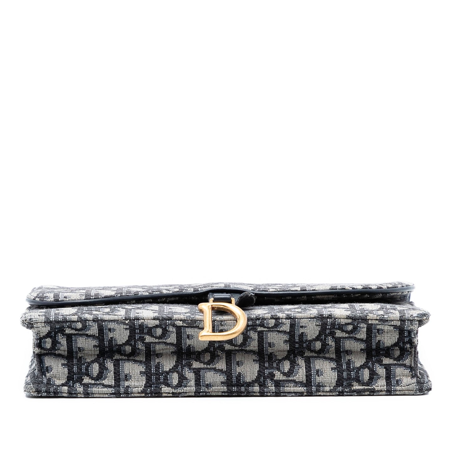 Oblique Canvas Saddle Pouch Wallet on Chain