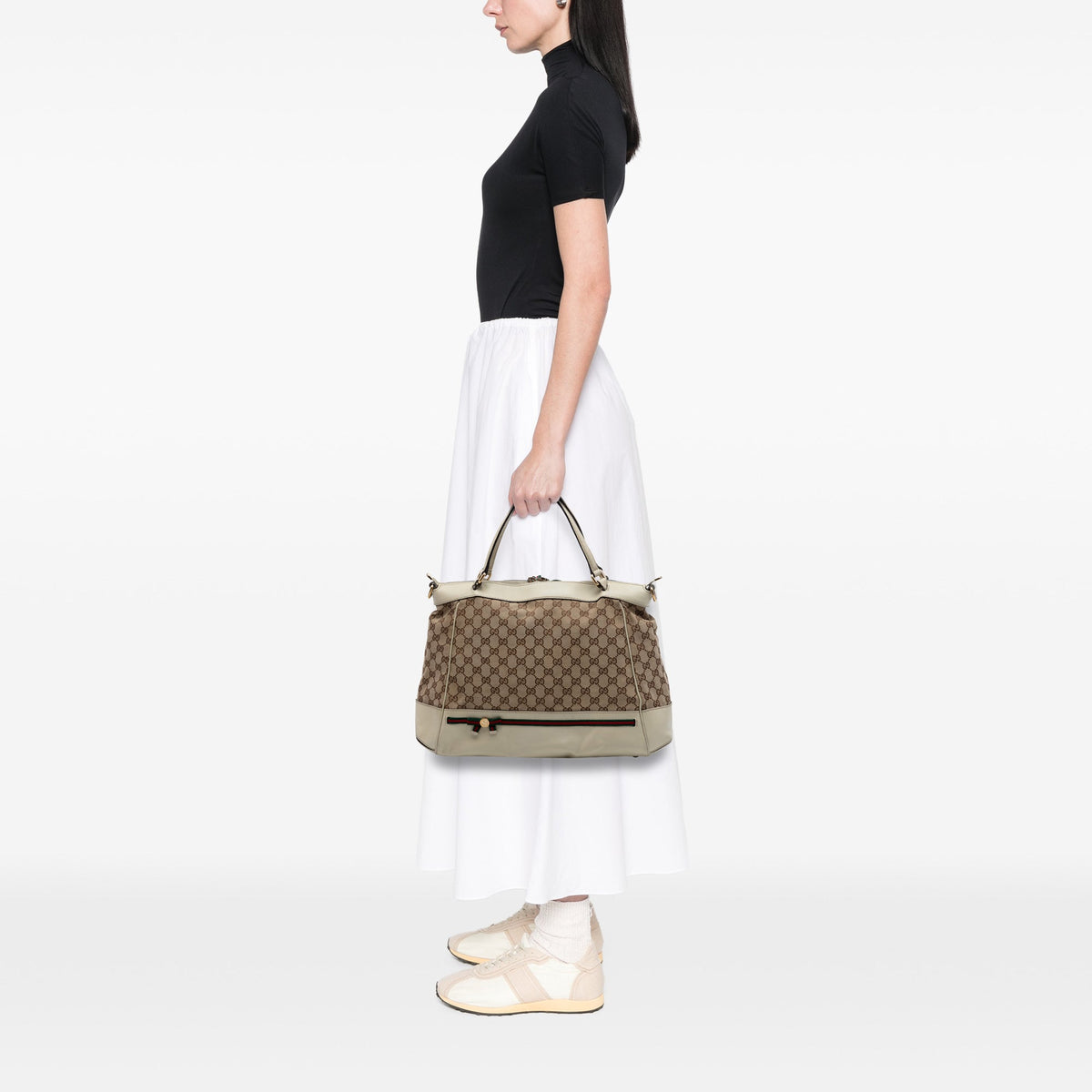 Gucci GG Canvas Web Mayfair Satchel