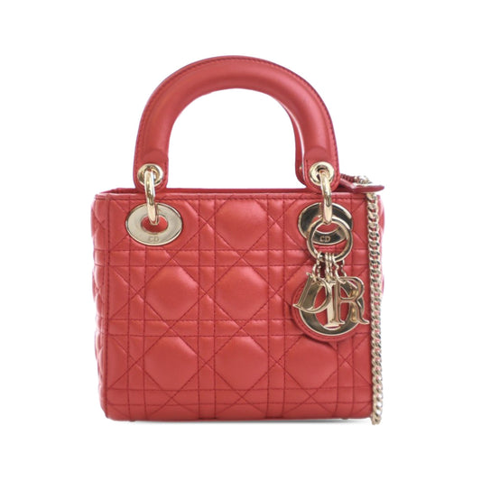 Dior Mini Iridescent Lambskin Cannage Lady Dior