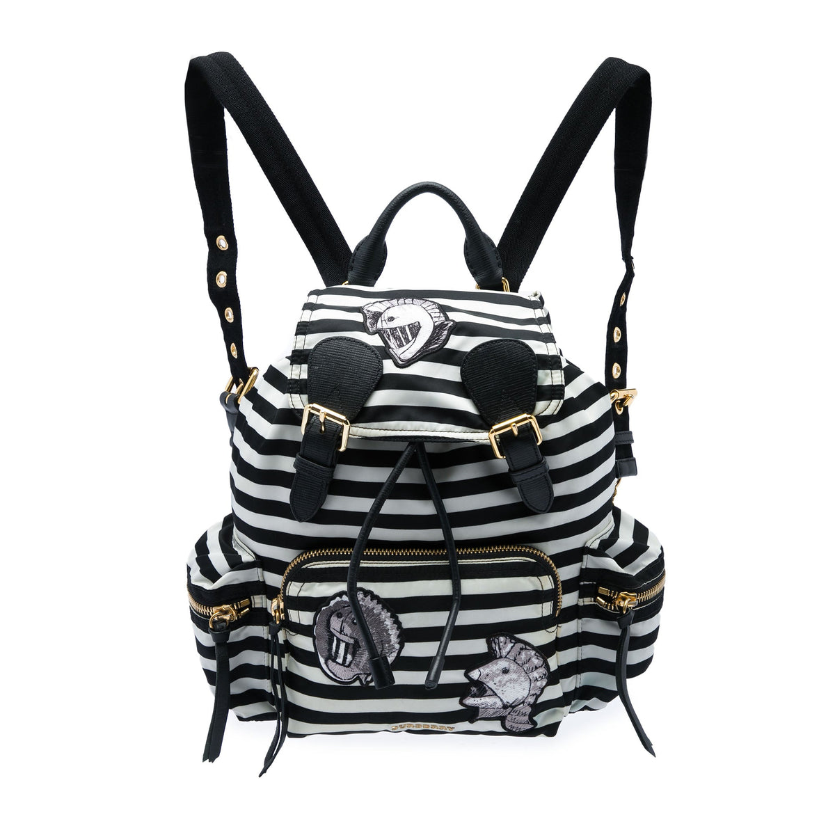 Burberry Medium Striped Nylon Runway Backpack