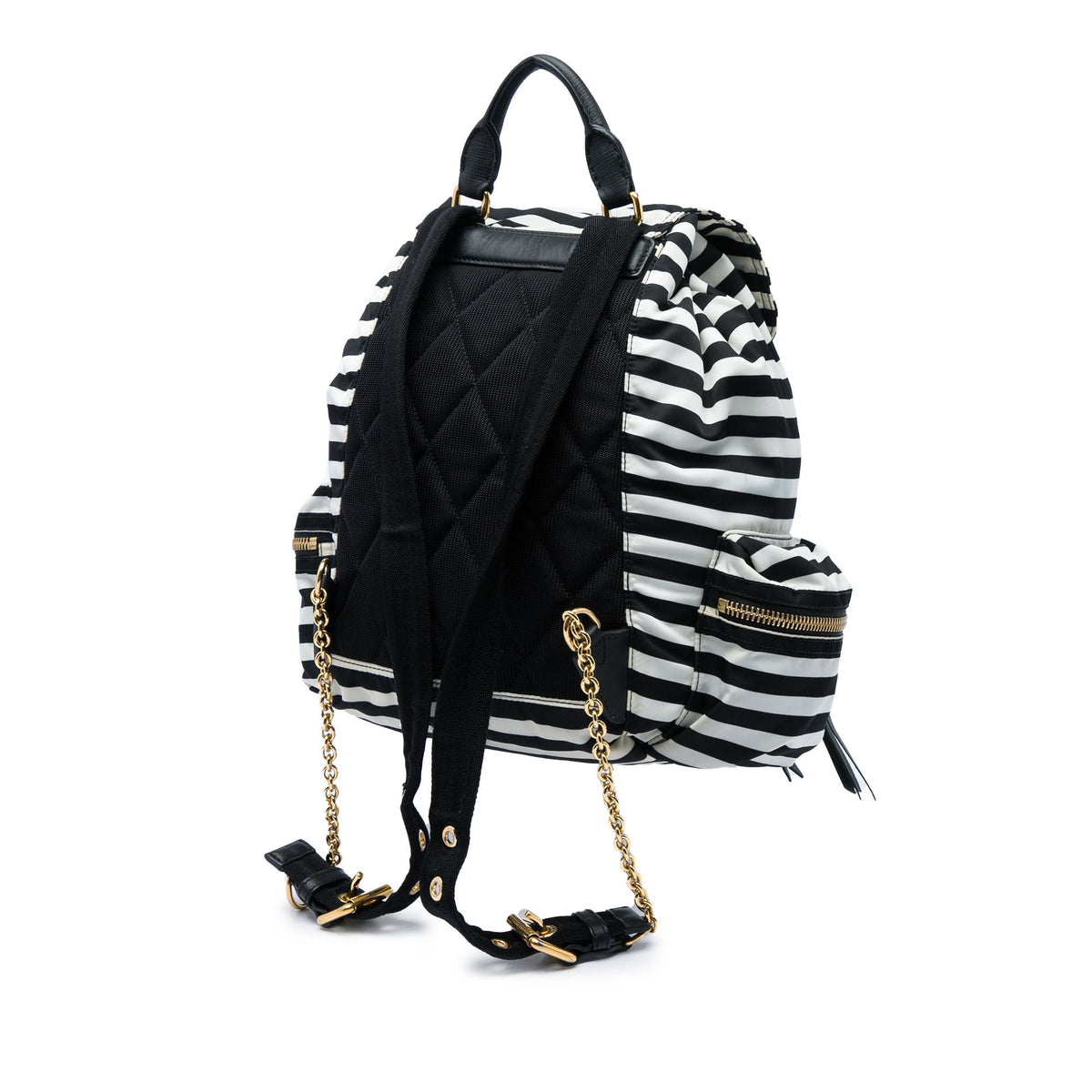 Burberry Medium Striped Nylon Runway Backpack