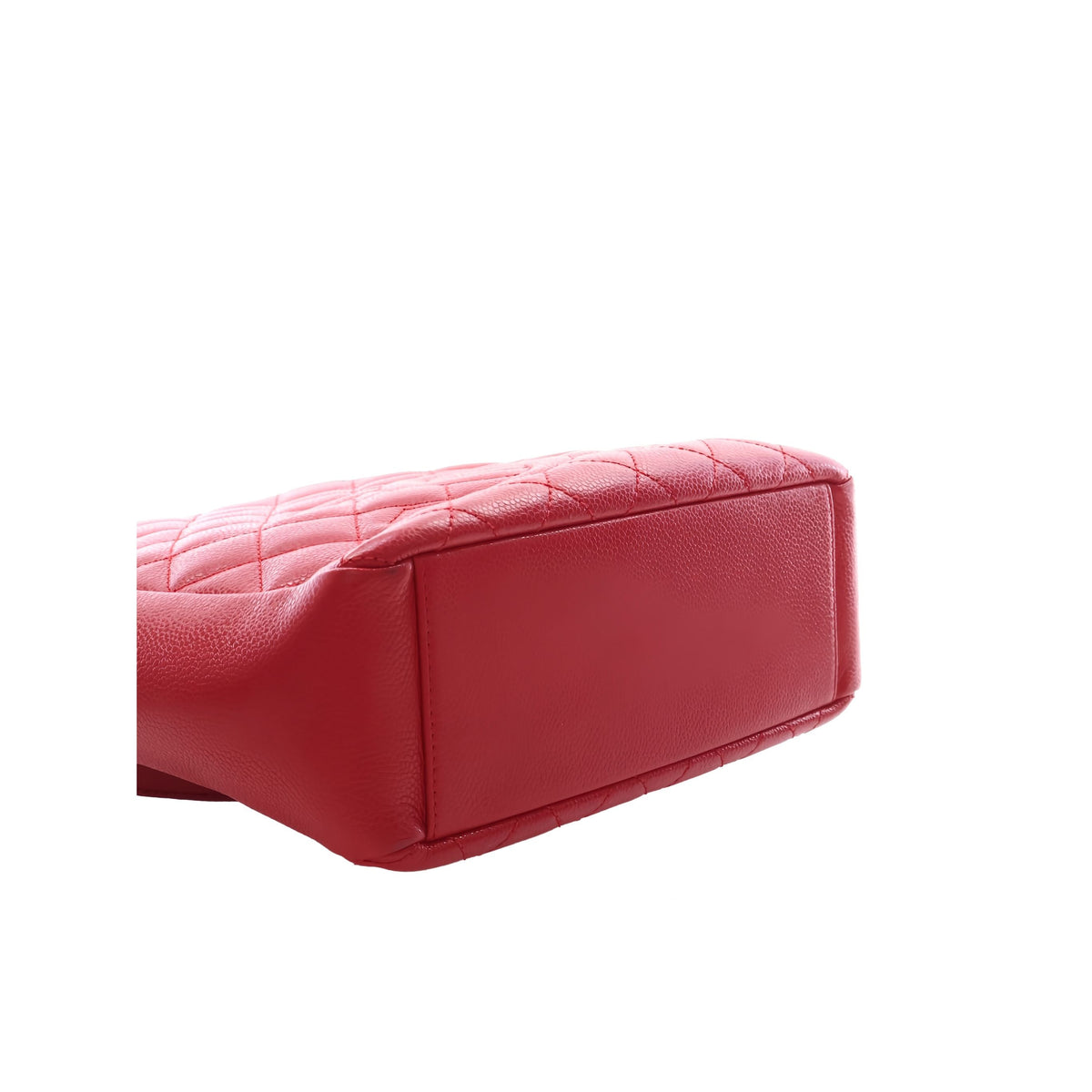 Chanel Caviar Petite Shopping Tote — Red