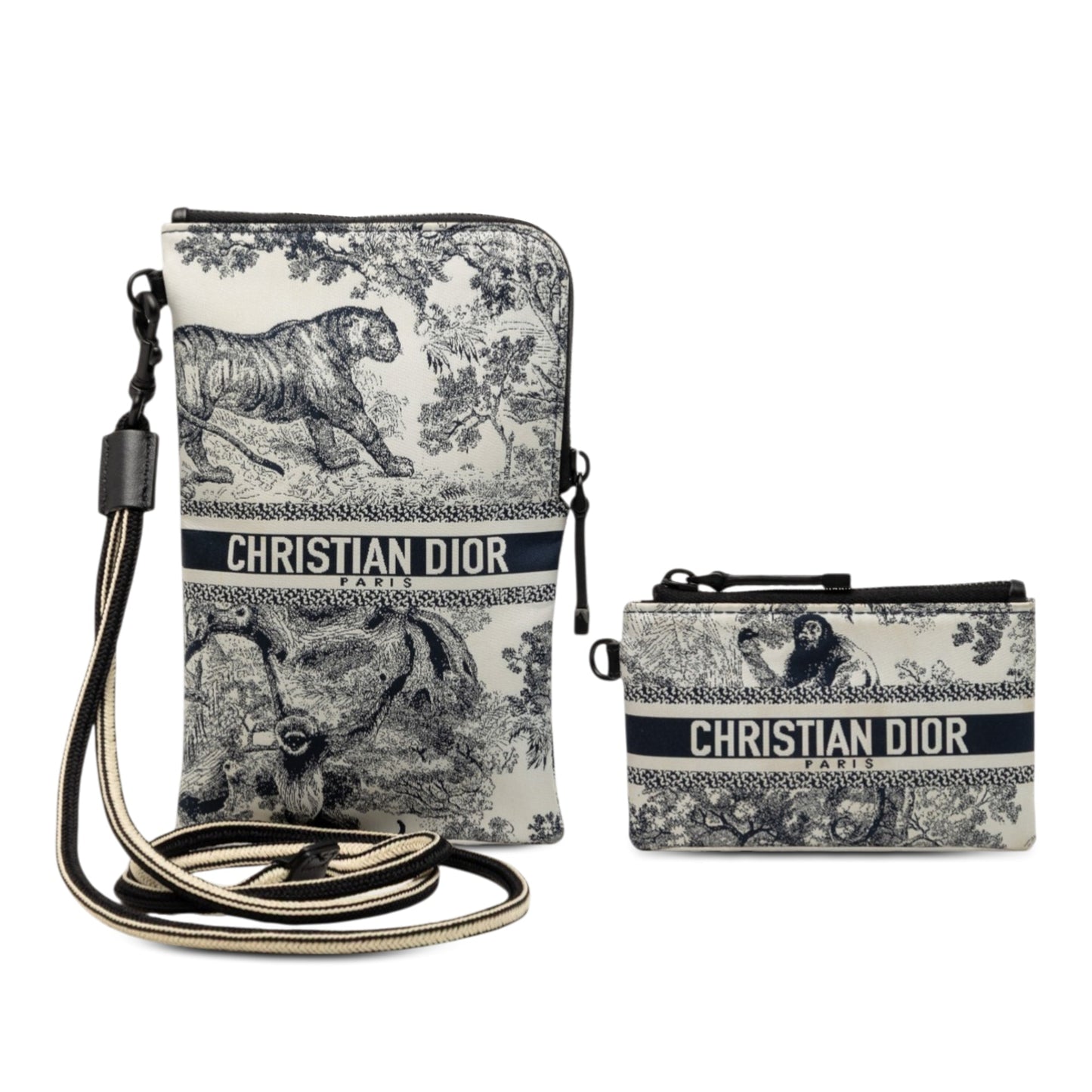 Dior Technical Fabric Embroidered Toile De Jouy DiorTravel Multifunction Pouch