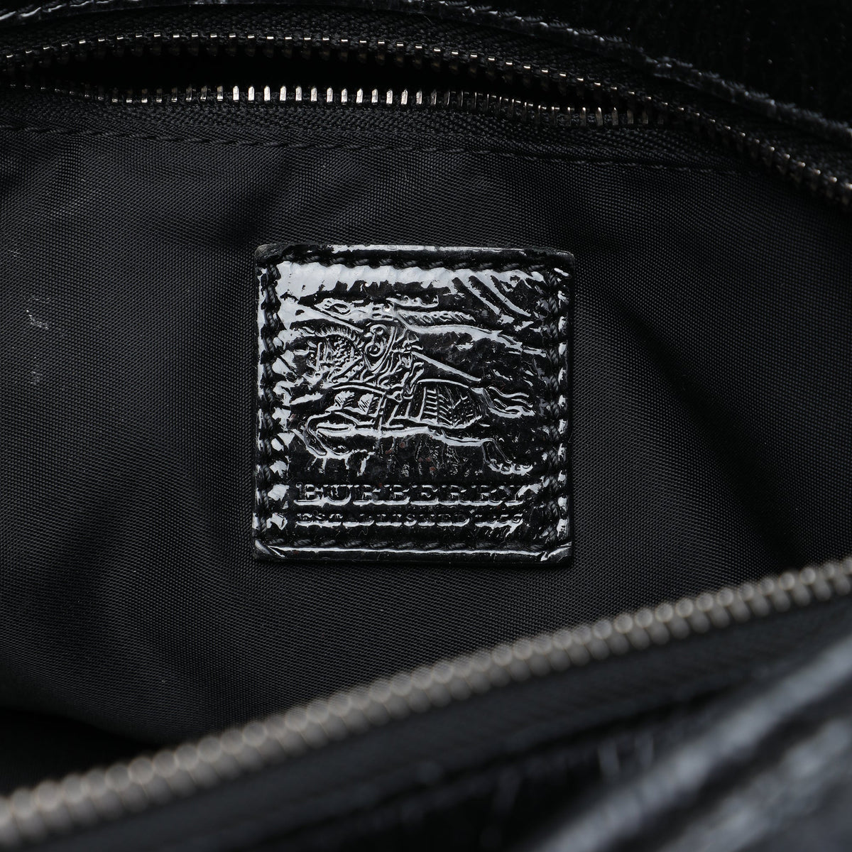 Burberry Medium Beat Check Nylon Lowry Satchel