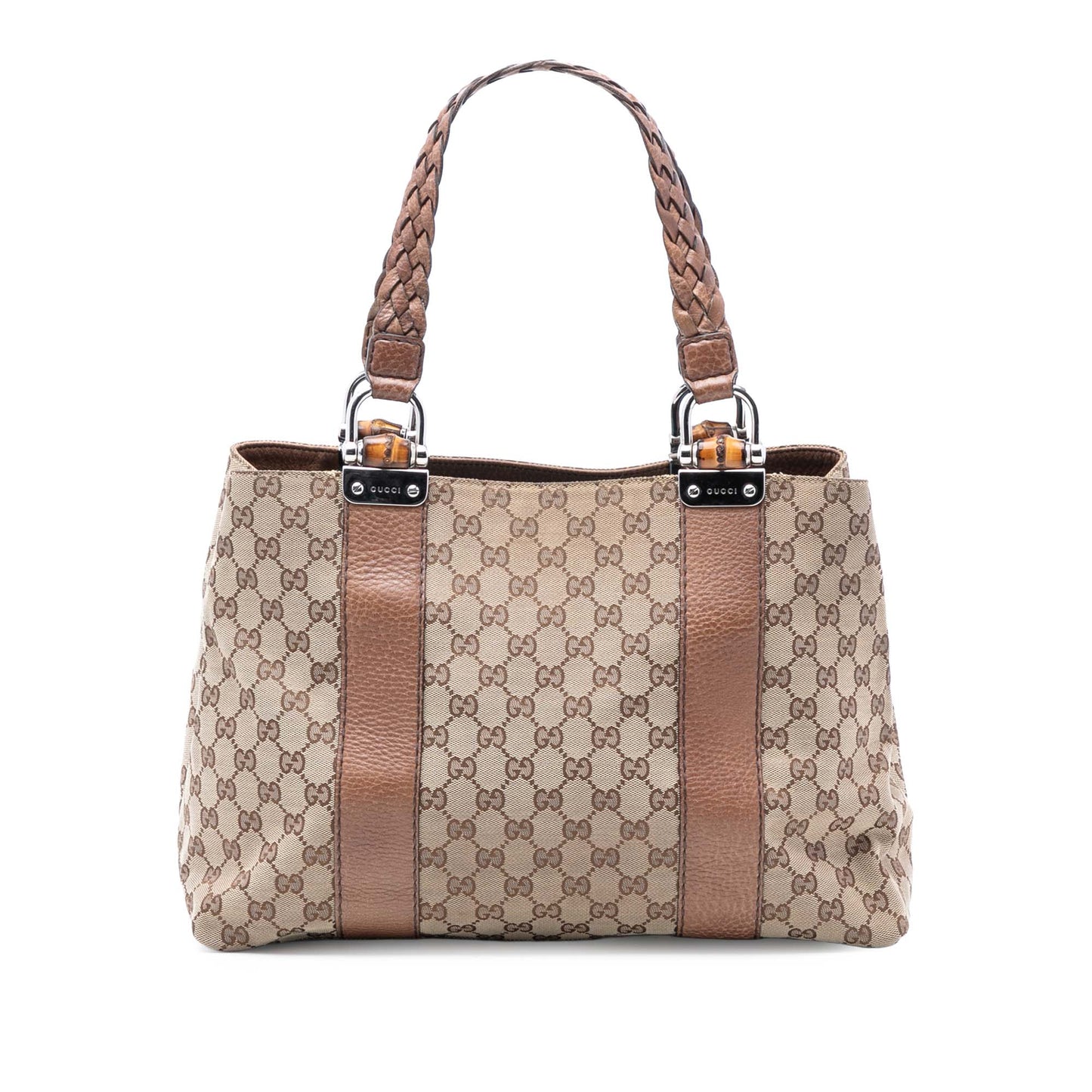 Gucci Medium GG Canvas Bamboo Libeccio Tote