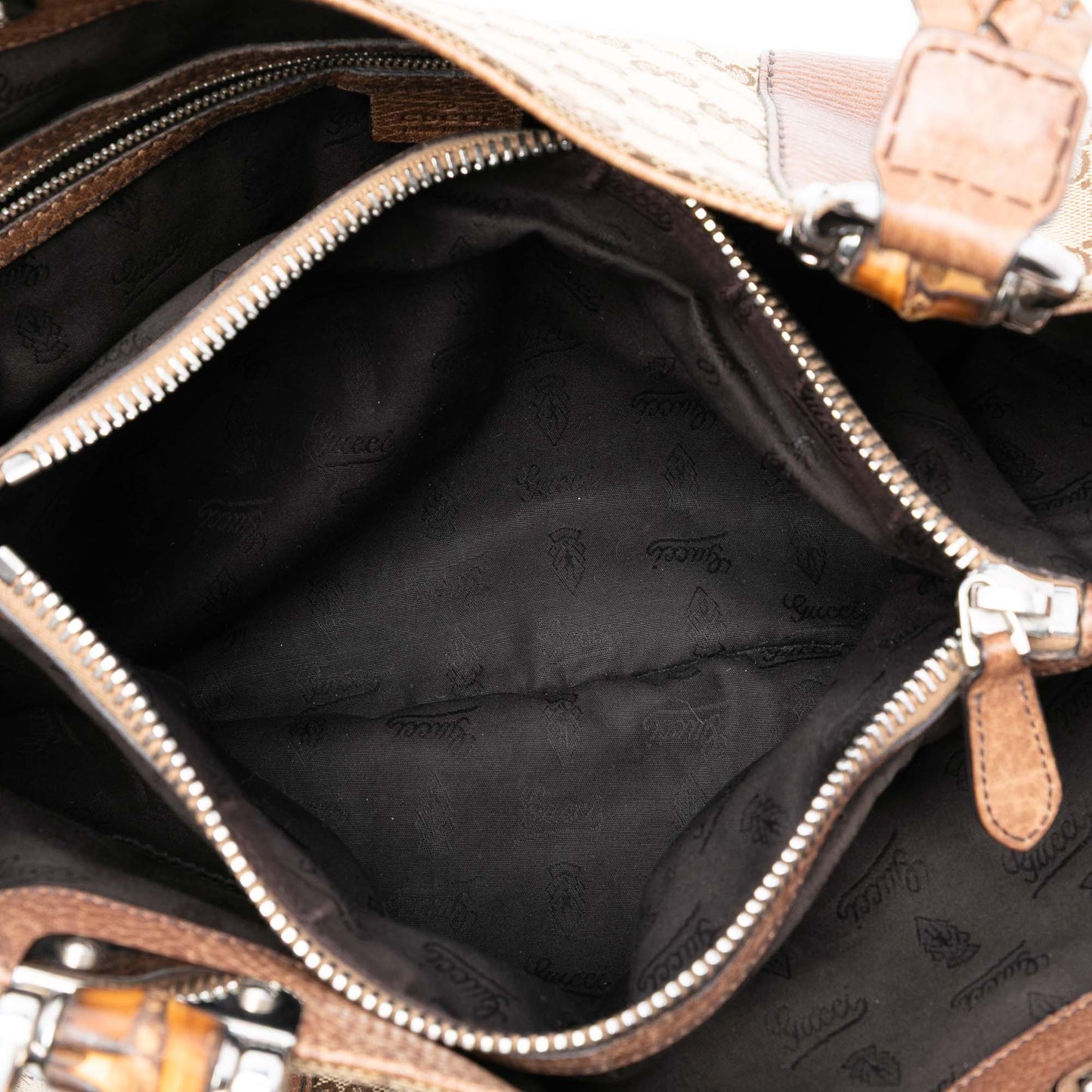 Gucci Medium GG Canvas Bamboo Libeccio Tote